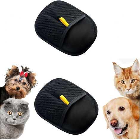 Ensemble de gants magnétiques pour poils d'animaux, gants anti-poils pour chats et chiens, 2 pièces, en silicone souple. (1/5)