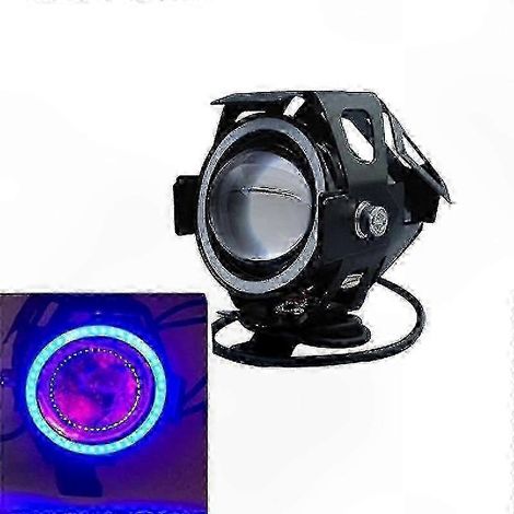 125-W-U7-LED-Motorradscheinwerfer, rostfreier Fernscheinwerfer, kaltweißes Licht mit Angel-Eye-Ring für Offroad-Motorräder, Nebelscheinwerfer für den Außenbereich, 1-teiliges Set (1/5)