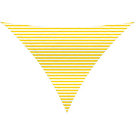 Toldo Vela de Sombra Amarillo y blanco 5 x 5 x 6 m vidaXL
