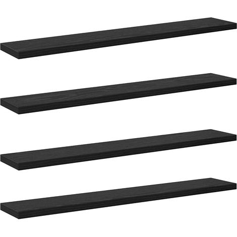 Maison Exclusive - Regalbrett 4 pcs Schwarz 60 x 10 x 1,5 cm Holz