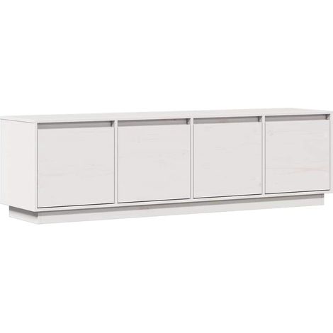 vidaXL Mueble de TV madera maciza de pino blanco 156x37x45 cm (1/2)