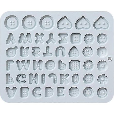 Schokoladenformen aus Silikon in Form von Buchstabenknöpfen. Ein ideales Geschenk für Kinder. Einfach zu verwendende Form. (1/5)