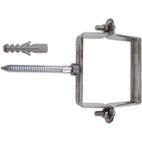 COLLARE PER TUBI PLUVIALI 100MM QUADRO - FISCHER - ZINCATO COMPLETO