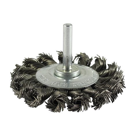 TIMCO Drill Wheel Brush Twisted Knot Steel Wire - 75mm