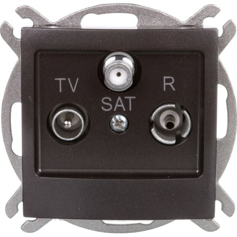 Prise d'antenne Impresja RTV-SAT, anthracite GPA-YS/m/50