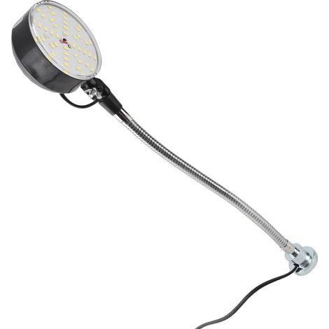 Lampe de travail LED flexible à col de cygne de 30 cm avec base magnétique pour tour, établi et atelier (prise UE). (1/5)