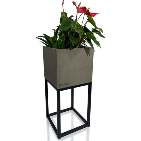 LOFT FIORINO Blumenständer grau 22x22x50 cm (1/5)