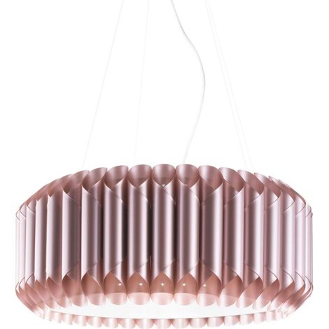 Suspension 3 Lumières en Métal Rose en Métal Chromé cm. 60 x 31h (1/2)