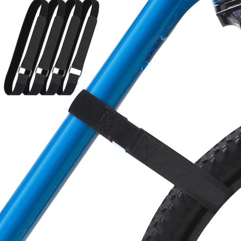 Lot de 4 sangles réglables pour porte-vélos avec crochets et boucles pour voiture/mur, transport et rangement (80 cm x 2,5 cm) (1/5)