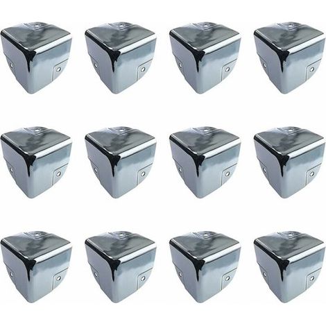 12 pièces - Protection de table - Protections d'angle - Protège-coins - coin plat - 444 cm - fer - argent - pour tables et meubles tranchants