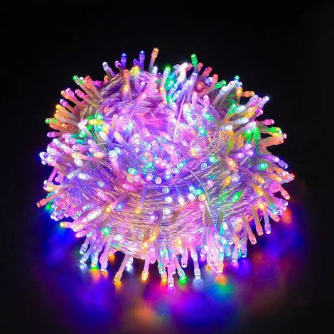 Solar-LED-Lichterkette 22 m, 200 Glühbirnen, 8 mehrfarbige Blinkmodi, Außendekoration für Camping, Weihnachten und Feste-lsw