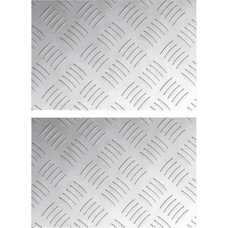 Nez de marche Rectangulaire 2 pcs Argenté 30 x 20 cm Aluminium (1/5)