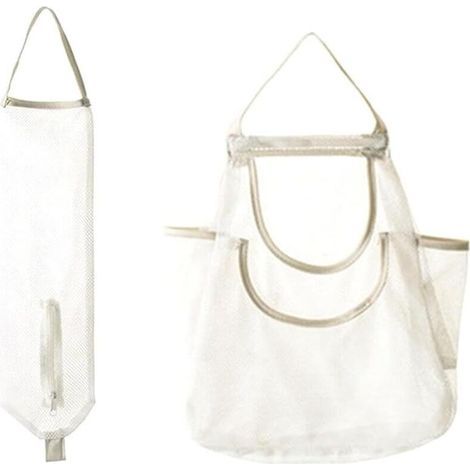 Sac de Rangement en Suspendu, Sac D'Épicerie en, Sac en Filet à Ail, Sac de Courses en Filet pour Oignons, Ail, Fruits, Gingembre, Légumes (1/5)