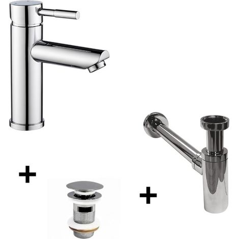 Wasserhahn mit niedrigem Auslauf + CLINT-Abfluss + SIMON-Siphon (1/5)