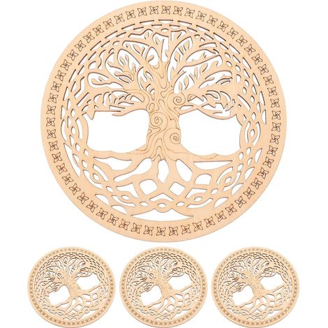 Lot de 4 dessous de plat en bois isolants pour plats chauds, dessous de plat de table légers et portables, faciles à nettoyer