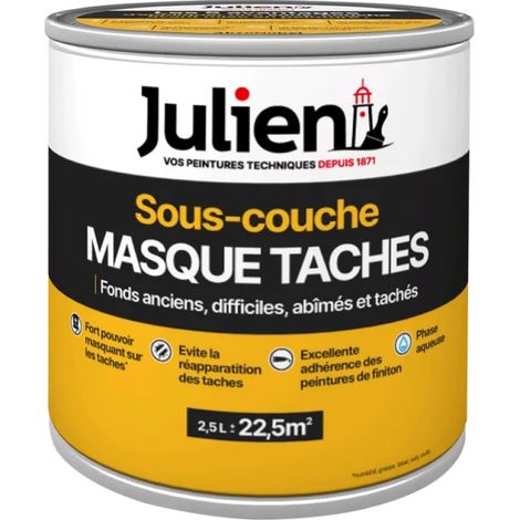 Fondo fondos difíciles Mascarilla antimanchas blanco mate 2,5 l JULIEN