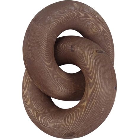 Ornement En Bois - Boucle Anneau Boho - Décoration Rustique Pour Salon Chambre - Diamètre 14 Cm - 1 Pièce