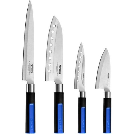 Pack 6 Piezas Monix Solid+ M355003/ 4 Cuchillos Santoku/ 1 Tijeras Solid Pro/ 1 Tacoma Organizadora