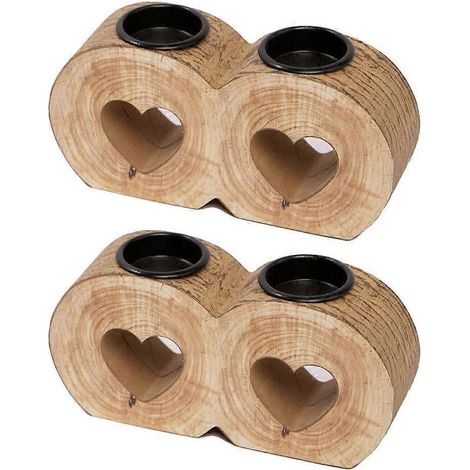 Bougeoir en forme de cœur, bougeoir pour bougies chauffe-plat, bougies de mariage rustiques, décoration de chambre pour la Saint-Valentin (1/5)