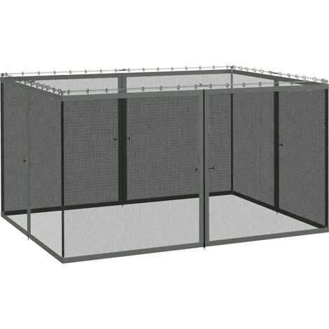 Moustiquaires pour tonnelle barnum pavillon de jardin 3 x 4 m - lot de 4 moustiquaires zippées + crochets d'attaches