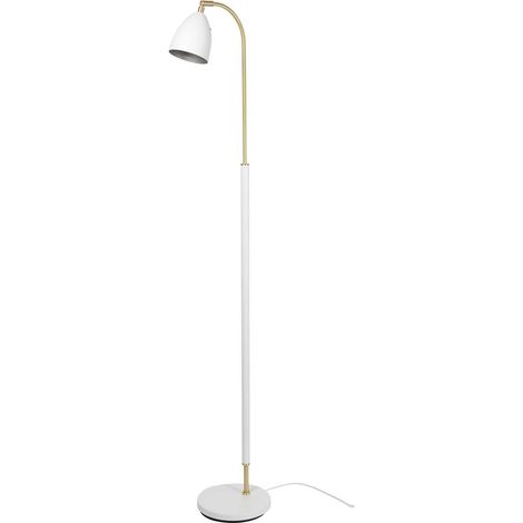 Belid Deluxe - Lampadaire 1 Lumière Blanc, Laiton