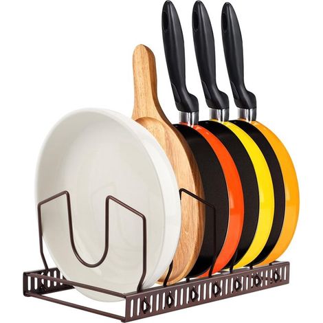 Set di 2 scolapiatti, porta coperchi, scolapiatti in acciaio inox per piatti e stoviglie, porta padelle, contenitore da scrivania, porta taglieri. (1/5)