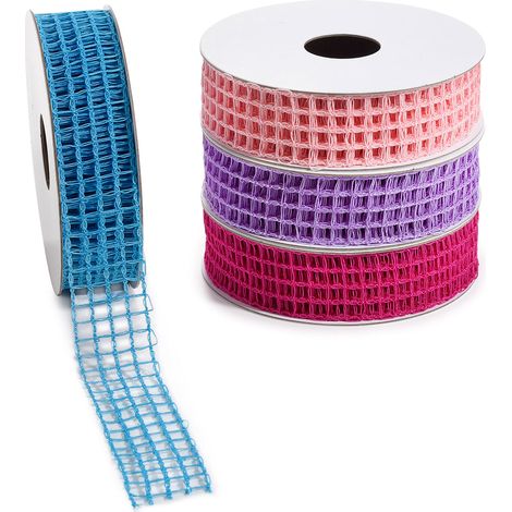 Nastri a rete colorata, set da 4 pezzi, 25mm x 10m