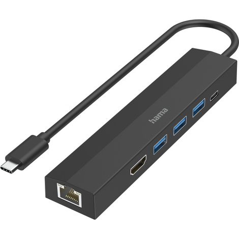Hama 00200144 hub de interfaz USB 3.2 Gen 1 (3.1 Gen 1) Type-C 5000 Mbit/s Negro (1/5)