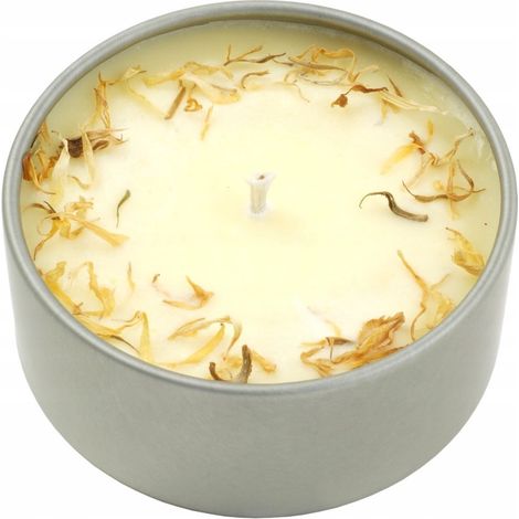 Candela profumata fatta in casa in cera di soia, CALMS, con 3 oli essenziali ad effetto calmante, 160 ml