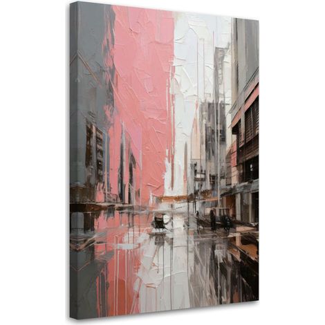 Wandbild für das Schlafzimmer Stadt Abstraktion Beige Modern 40x60 cm (1/5)