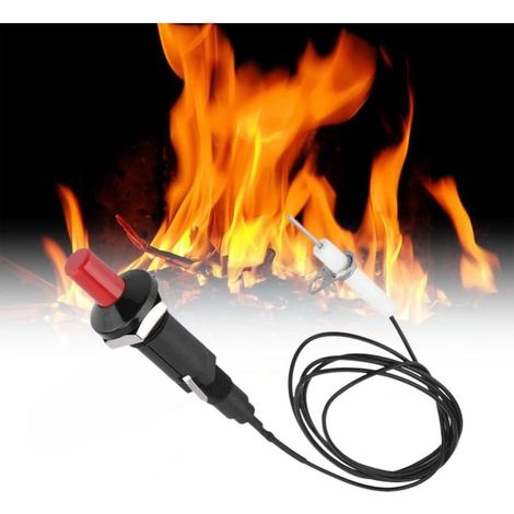 Piezo Ignition, Push Button Igniter, Professional PP Plastic Piezo Spark Igniter with 1m Cable for Gas Stove, Lighter, Ceramic Kitchen Lighter (1/5)