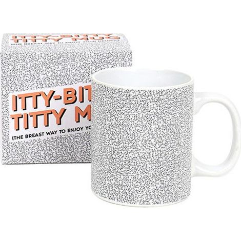 Mug - GIFT REPUBLIC - Micro Breasts - Porcelain - Contemporary Design - Cylindrical