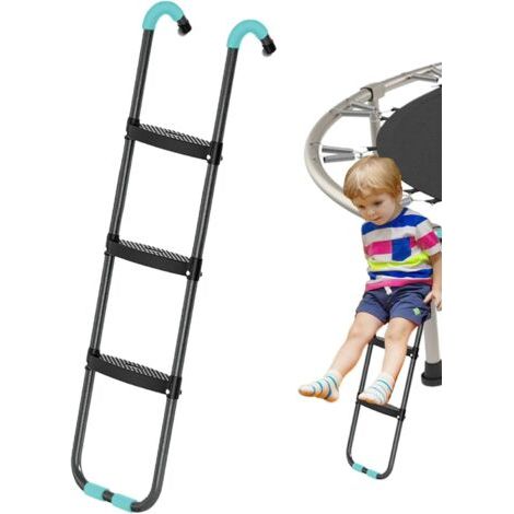Échelle pour Trampoline, marches de Trampoline - Échelle d'accessoires de Trampoline Large à 2 marches/3 marches,Pièces de Trampoline Échelle de Trampoline pour (1/5)