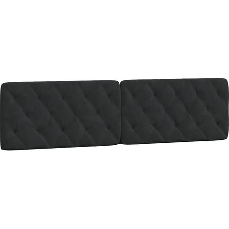 Maison Exclusive - Cuscino Testiera Nero 200 cm in Velluto