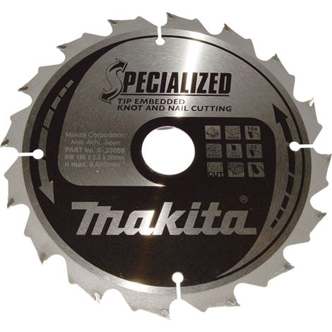 Lama per sega circolare Makita, SPECIALIZED TCT T.C.T - 190 x 30 mm - 16 denti - legno (1/2)