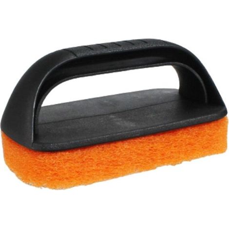 Kit de nettoyage pour plaque de cuisson 2 pièces, kit de nettoyage pour gril à surface plane, tampons à récurer anti-rayures pour cuisine - 2 tampons à récurer et 2 poignées