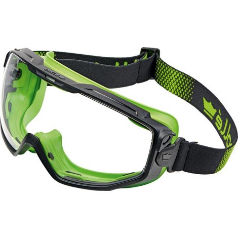 Lunettes-masque UNIVERSAL - incolore - noir, vert - étanche - BOLLE SAFETY
