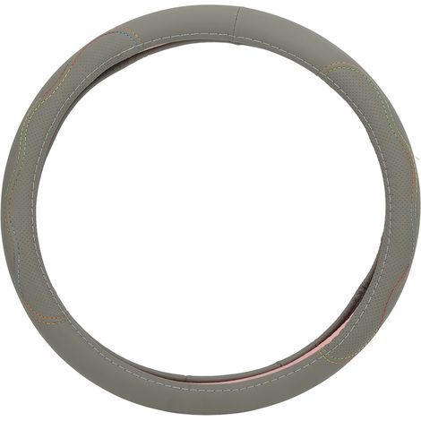 15-Zoll-Autolenkradbezug, universell, Kunstleder, rutschfest, grau, Schutz für den Fahrzeuginnenraum (1/5)