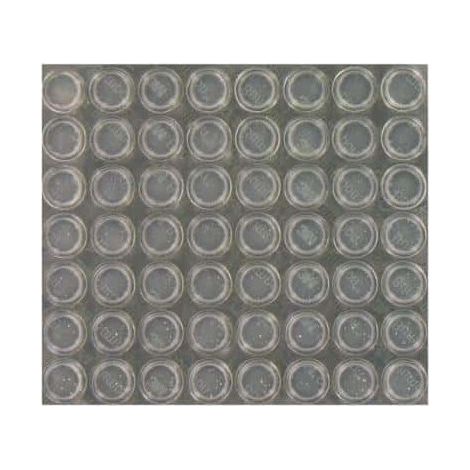 Plaque de 56 butées adhésives 3M SJ5312T transparentes H3.5 x D12.7mm