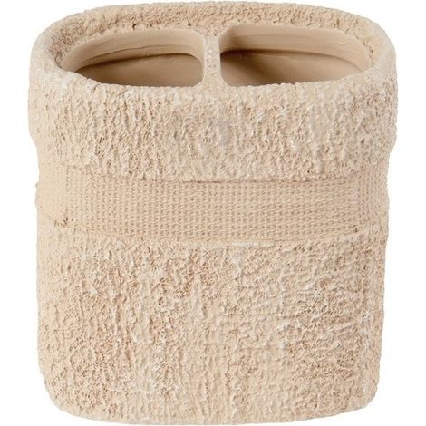 Porte Brosses à dents Polyrésine KIRIBATI Beige MSV