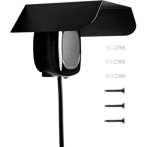 Protection anti-pluie intégrée en aluminium pour borne de recharge de véhicules électriques, fixation plafond/mur (1/5)