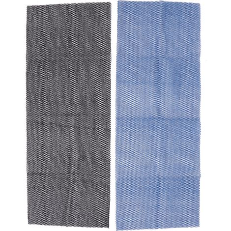 2 Packs de Filets de Douche Africains Exfoliants, Longues Serviettes de Brossage pour le Corps en Nylon Bleu et Noir (1/5)