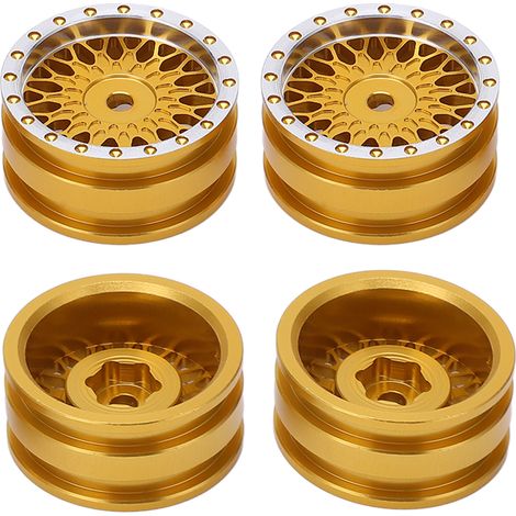 Moyeu de roue pour voiture RC AXIAL SCX24 AXI90081 AXI00001 AXI00002 1/24, accessoires de moyeu en métal doré (1/5)