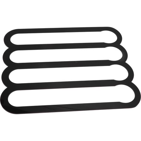 Support mural pour capsules compatible VertuoLine, rangement vertical et horizontal, étagère à dosettes café, noir (1/5)