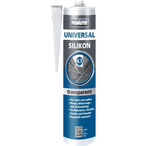 Primaster Universalsilikon 4 in 1 Transparent 300ml Vergilbungsfrei Innen&Außen (1/2)
