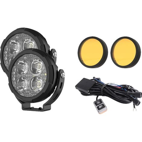 Faro antiniebla, aluminio resistente, resistente al agua IP68, cable de soporte D035 (1/2)