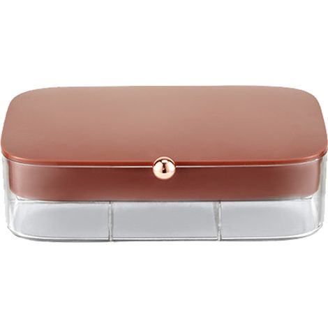 Boîte De Rangement Pour Bijoux - Transparente En Plastique Rigide Avec Compartiments Amovibles - Pour Boucles Doreilles Anneaux Perles Et Accessoires Créatifs - 1 Pièce (1/5)