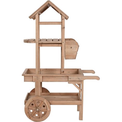 Expositor Abeto Mdf 87X42X135 Carro Natural (1/5)