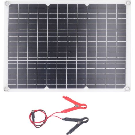Ortviai Panneau Solaire Semi-Flexible 20 W 18 V pour Camping, Caravane, Bateau – Monocristallin Léger et Étanche (1/5)
