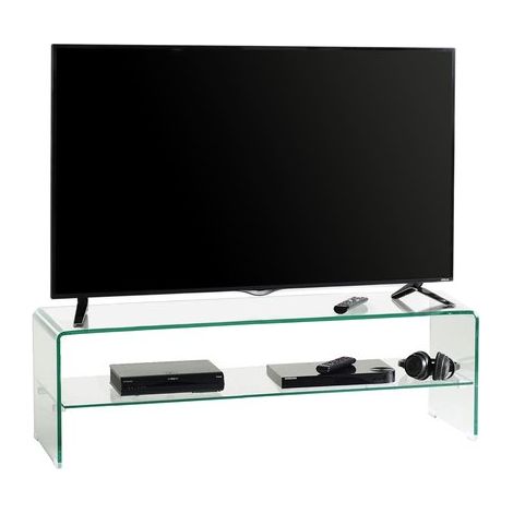 Porta TV Trasparente Ciatti Glass130 in Vetro per Ambienti Moderni